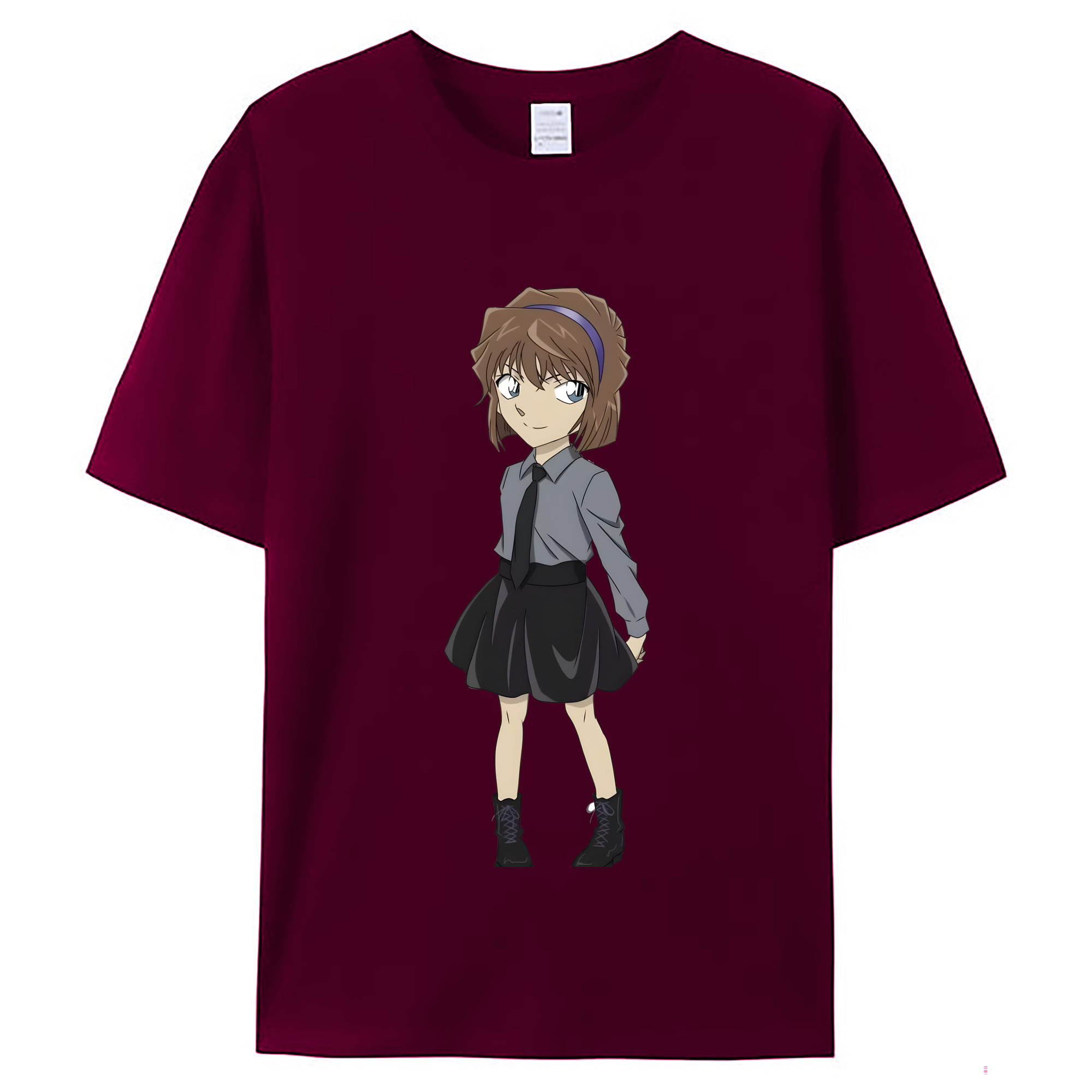 （画像用） 名探偵コナン 灰原 哀 はいばら あい Detective Conan Anita Hailey、Vi Graythorn Haibara Ai レディースカジュアルプリントTシャツ（綿100％）